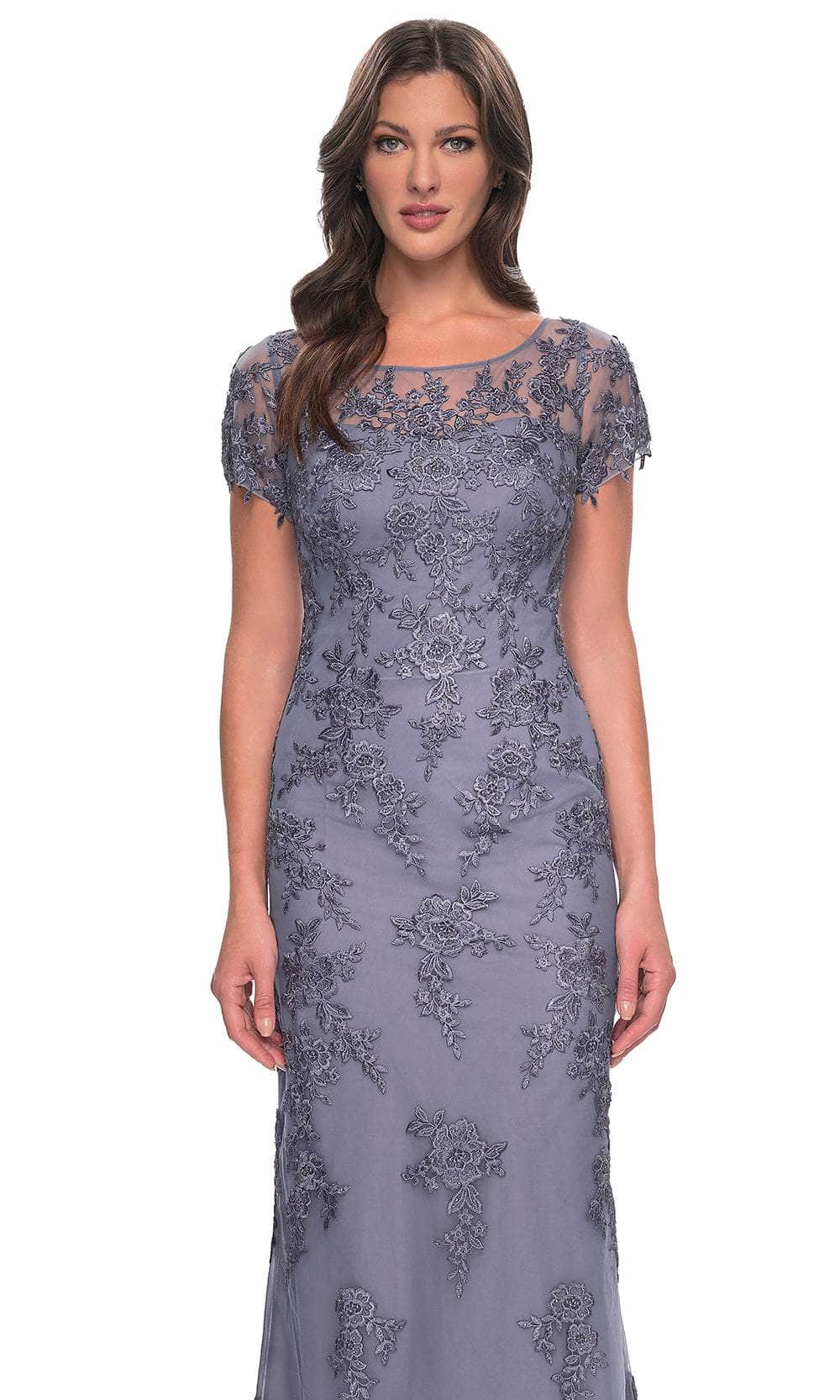La Femme 29792 Bateau Illusion Formal Dress