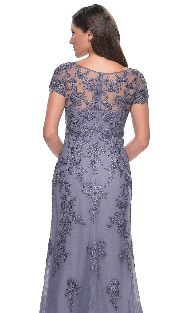 La Femme 29792 Bateau Illusion Formal Dress