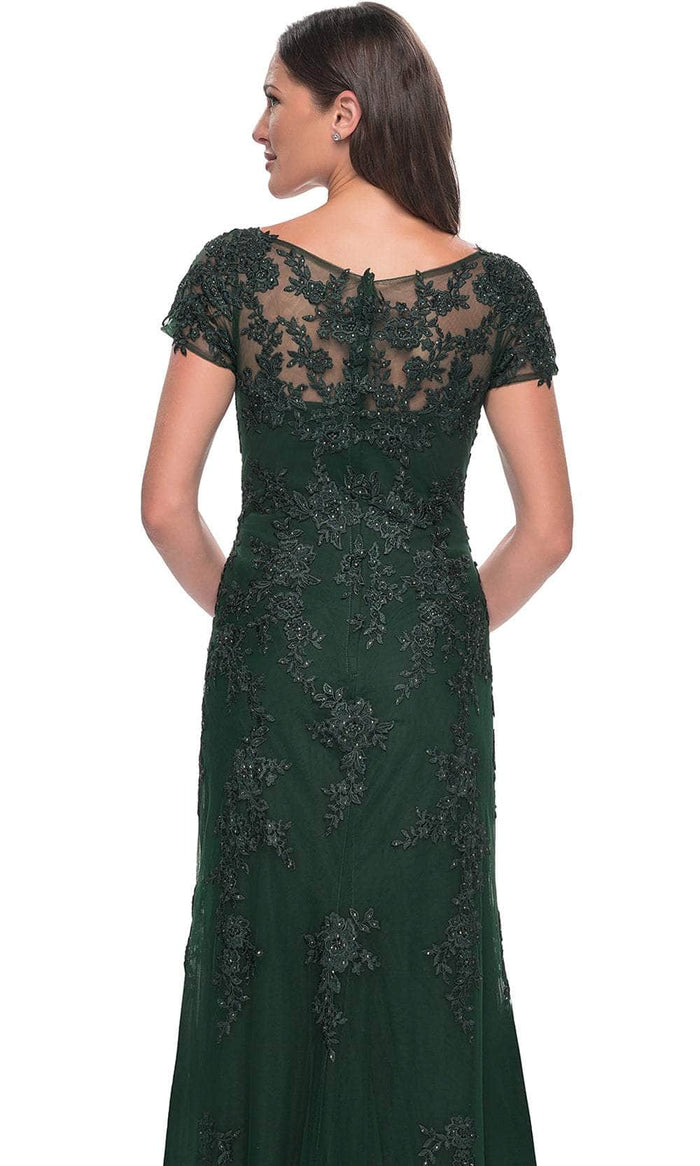 La Femme 29792 Bateau Illusion Formal Dress