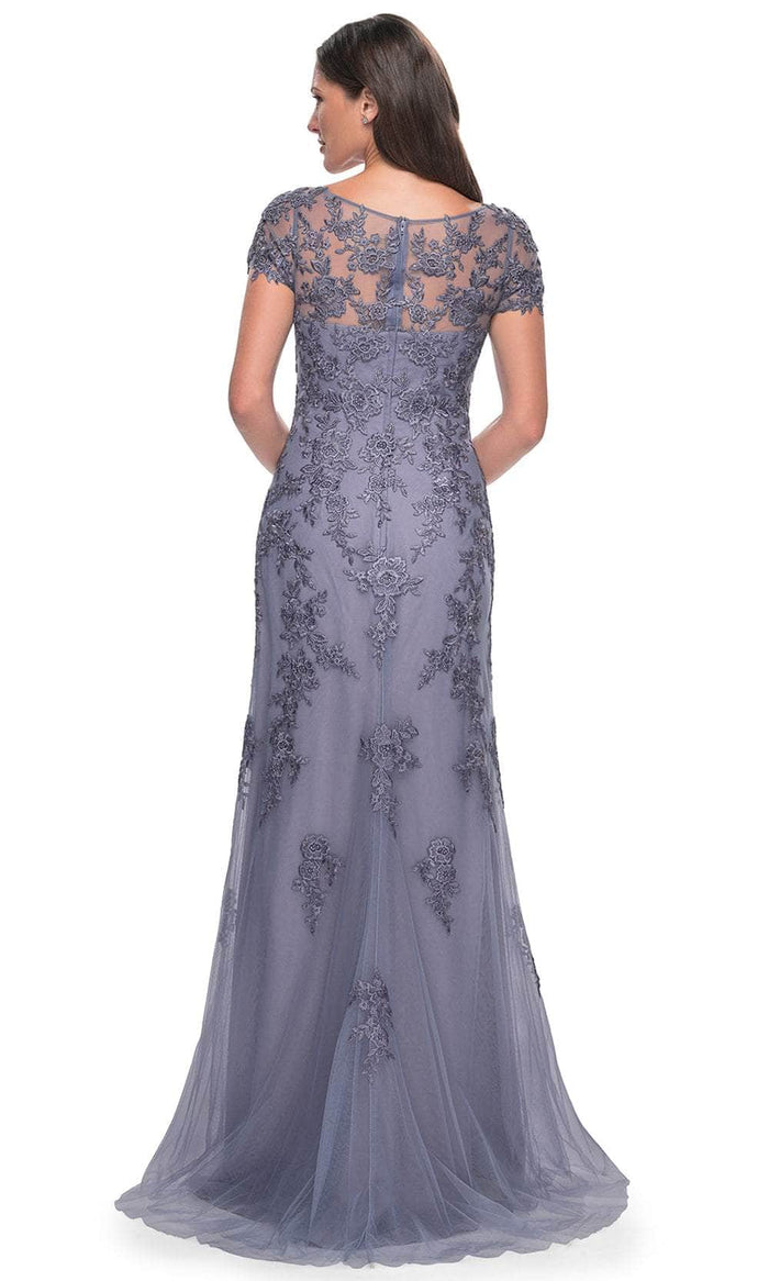 La Femme 29792 Bateau Illusion Formal Dress