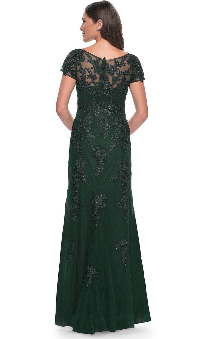 La Femme 29792 Bateau Illusion Formal Dress