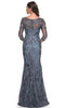 La Femme 30130 V-Neck Sheath Formal Dress