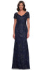 La Femme 30798 Beaded Lace Evening Dress