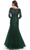 La Femme 30823 Mermaid Tulle Evening Dress