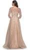 La Femme 30859 Quarter Sleeve Bateau Neck Evening Gown