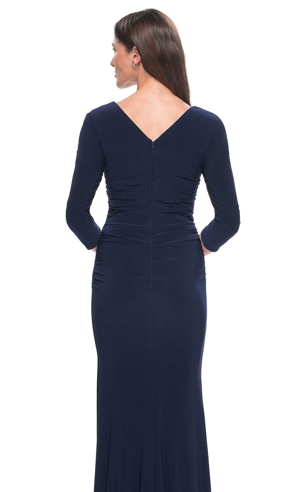 La Femme 30883 Quarter Sleeve Jersey Evening Dress