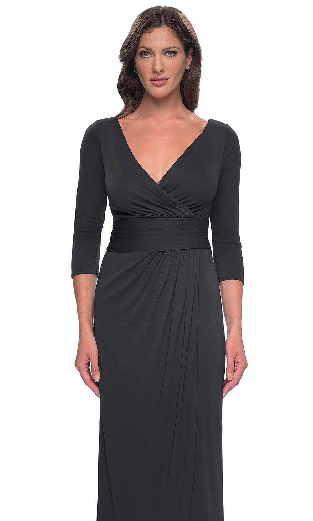La Femme 31014 Tulip Hem Jersey Evening Dress