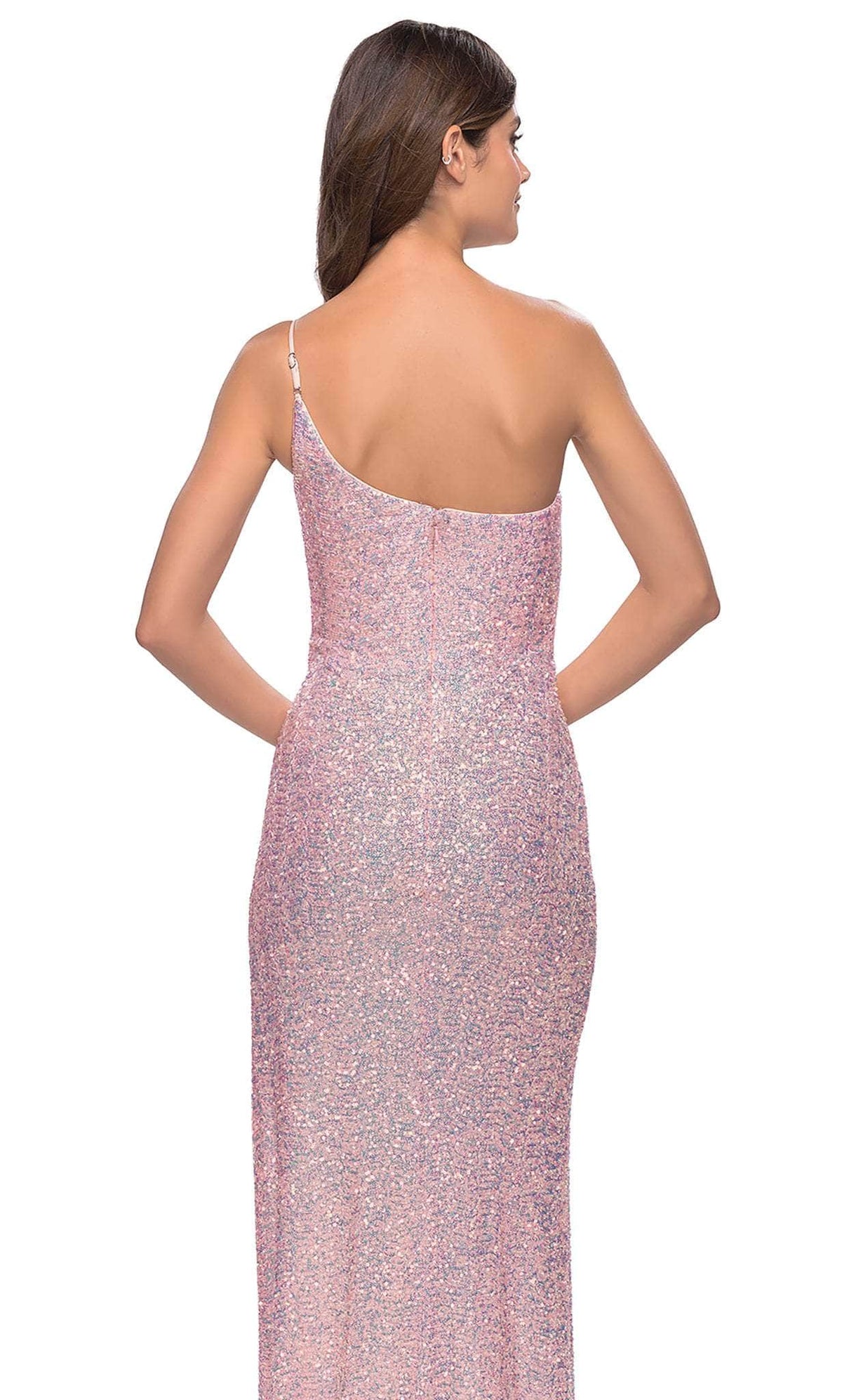 La Femme 31212 Sequin Asymmetrical Prom Dress