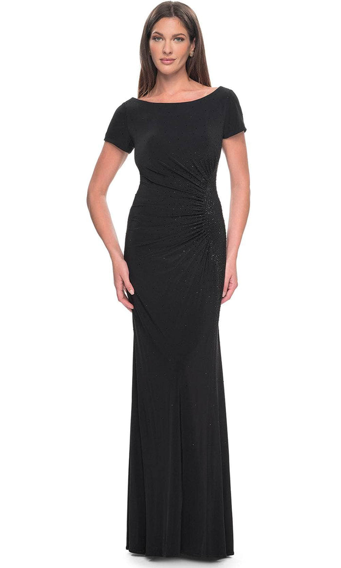 La Femme 31773 Bateau Rhinestone Formal Dress