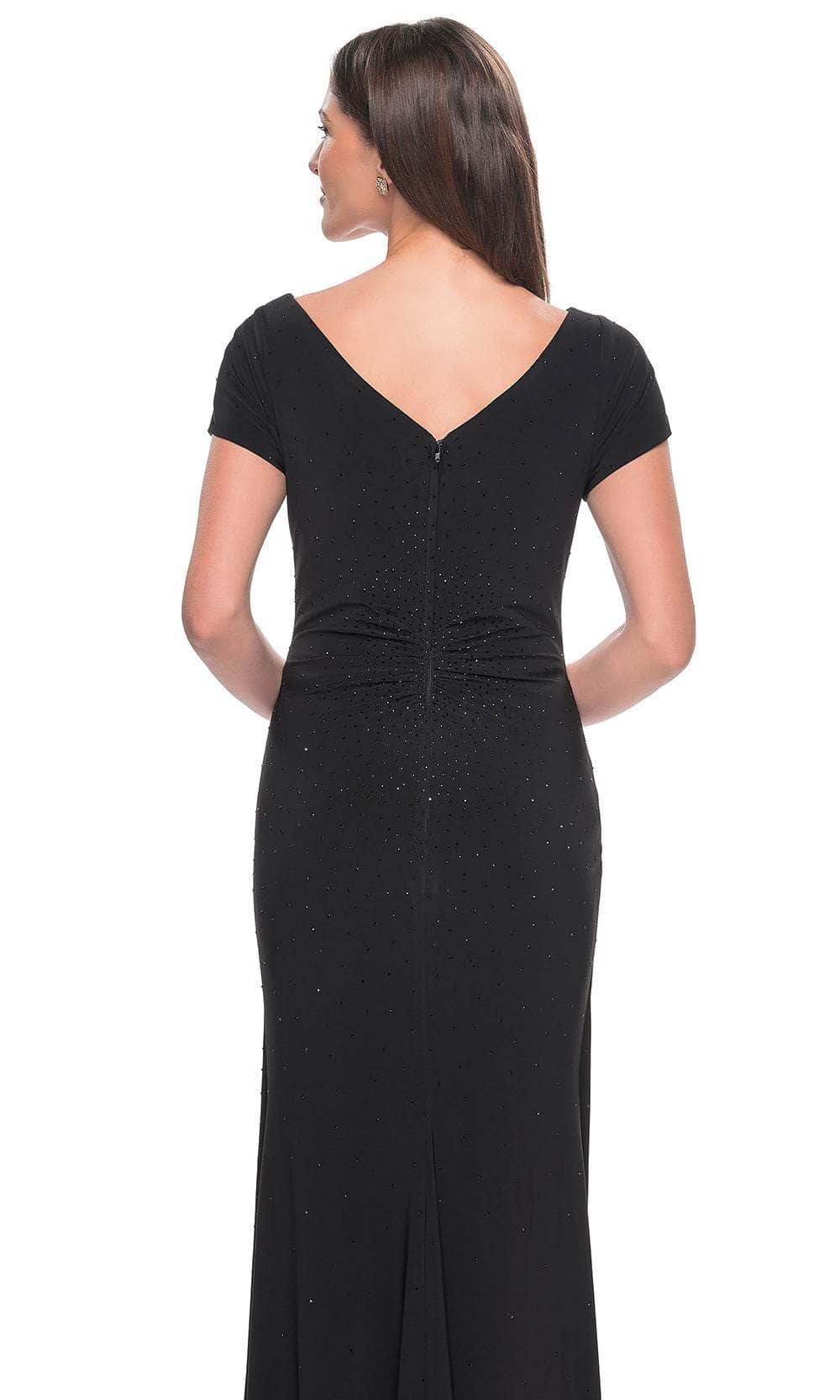 La Femme 31773 Bateau Rhinestone Formal Dress