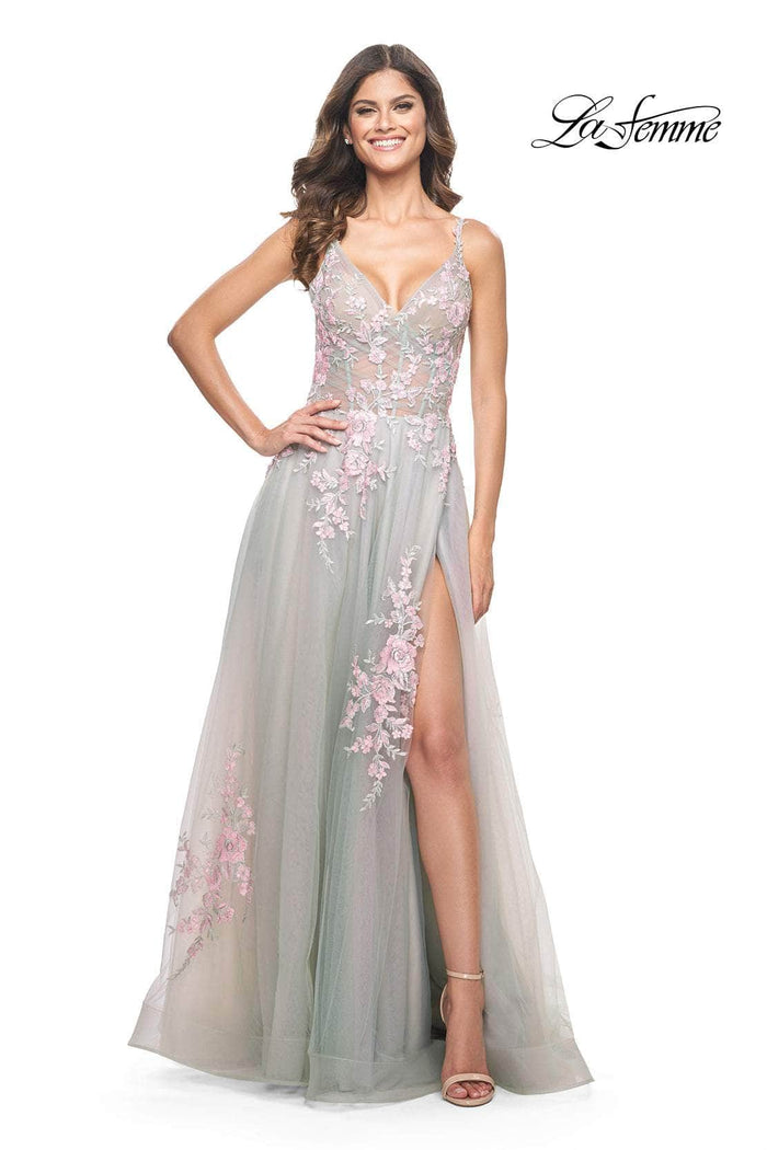 La Femme 31939 Tulle A-Line Prom Dress