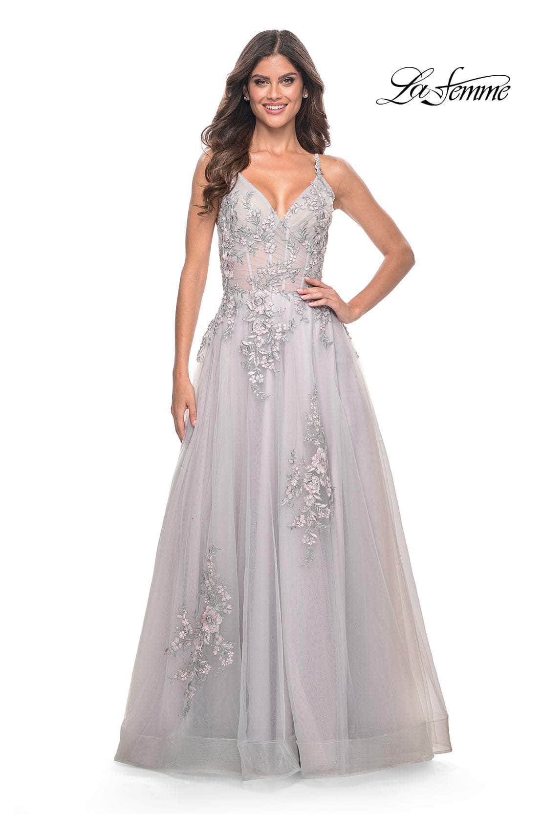 La Femme 31939 Tulle A-Line Prom Dress