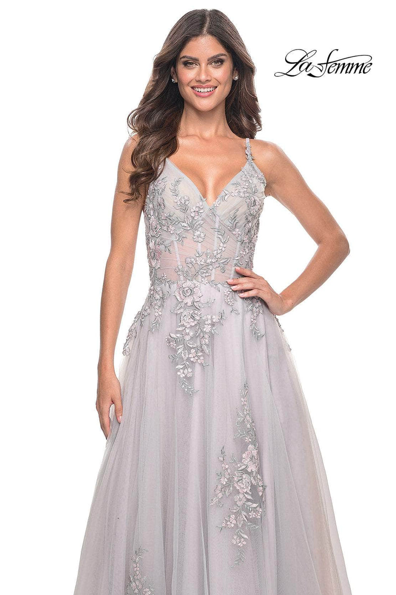 La Femme 31939 Tulle A-Line Prom Dress
