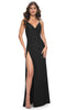 La Femme 31978 Cowl Bodice Prom Dress