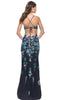 La Femme 31992 Floral Sequin Lace-Up Back Prom Gown