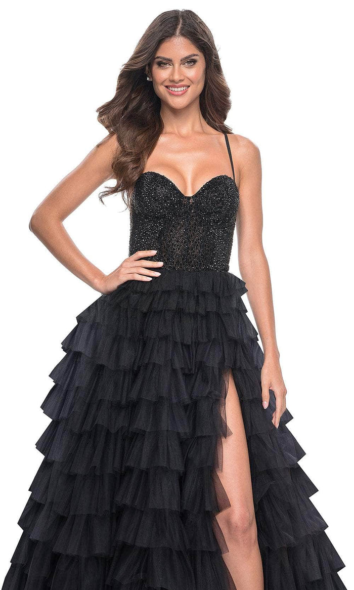 La Femme 32002 Sweetheart Beaded Top Prom Gown