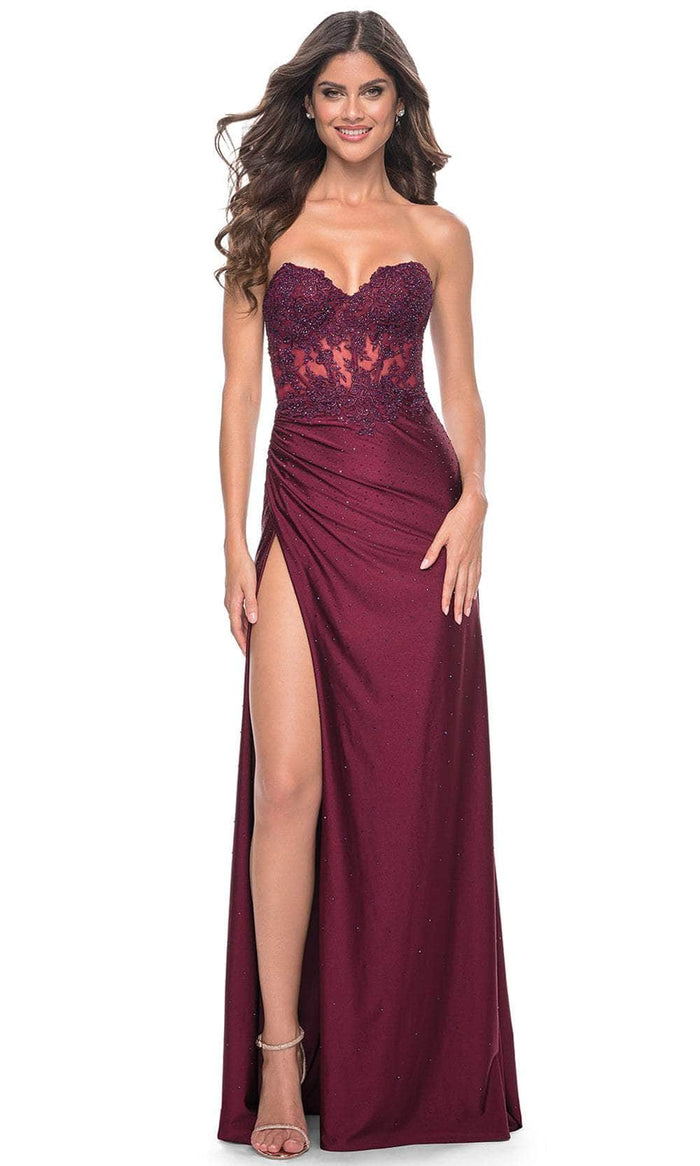 La Femme 32011 Rhinestone Jersey Prom Dress
