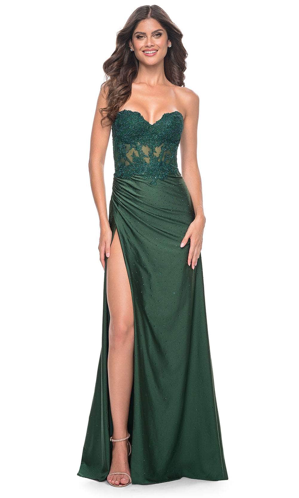La Femme 32011 Rhinestone Jersey Prom Dress