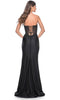 La Femme 32012 Rhinestone Ornate Strapless Prom Gown