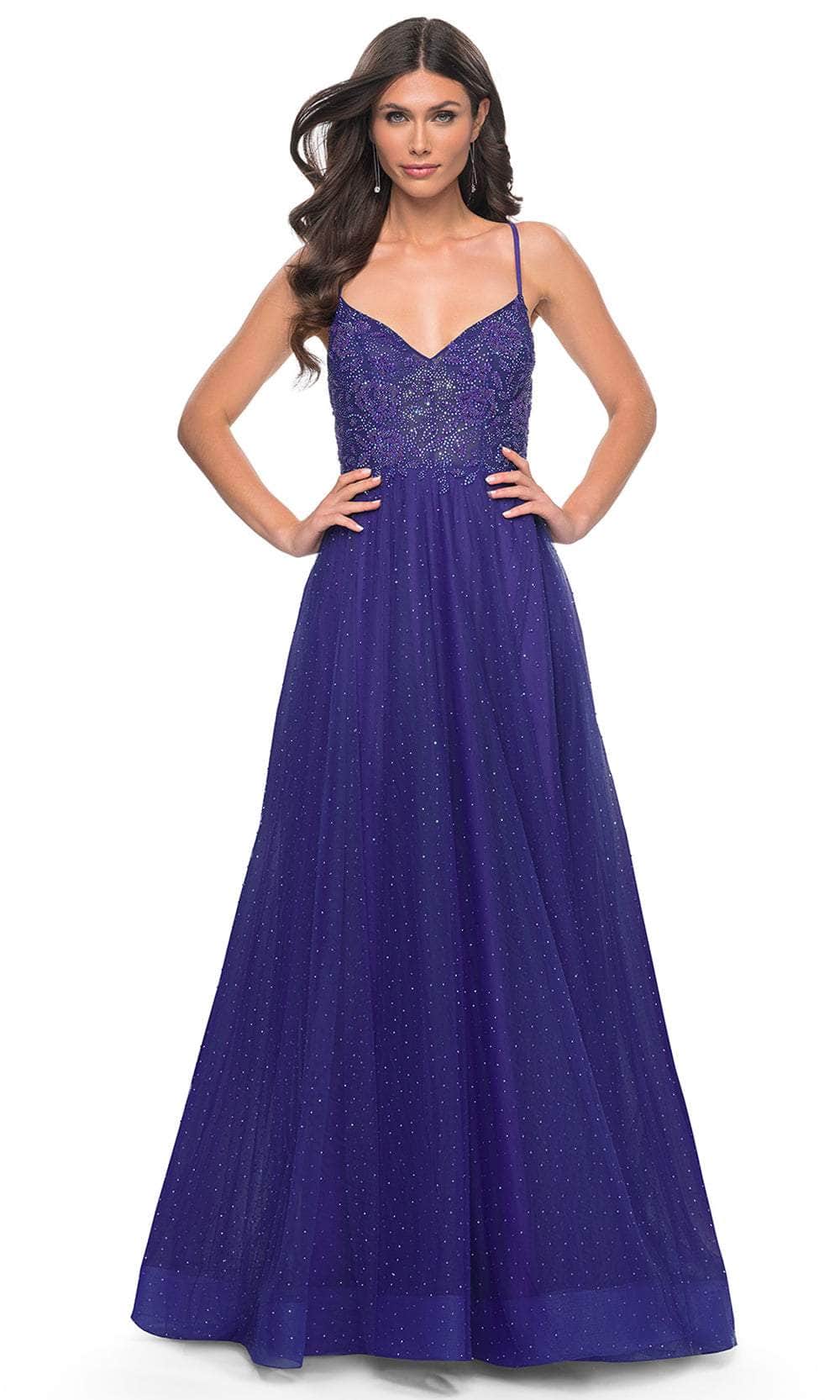 La Femme 32020 Beaded Illusion Prom Dress