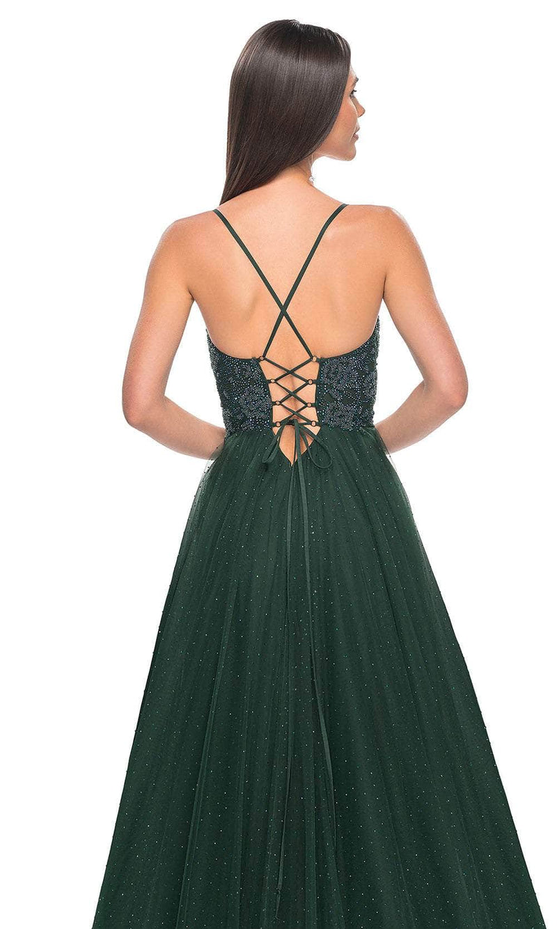La Femme 32020 Beaded Illusion Prom Dress