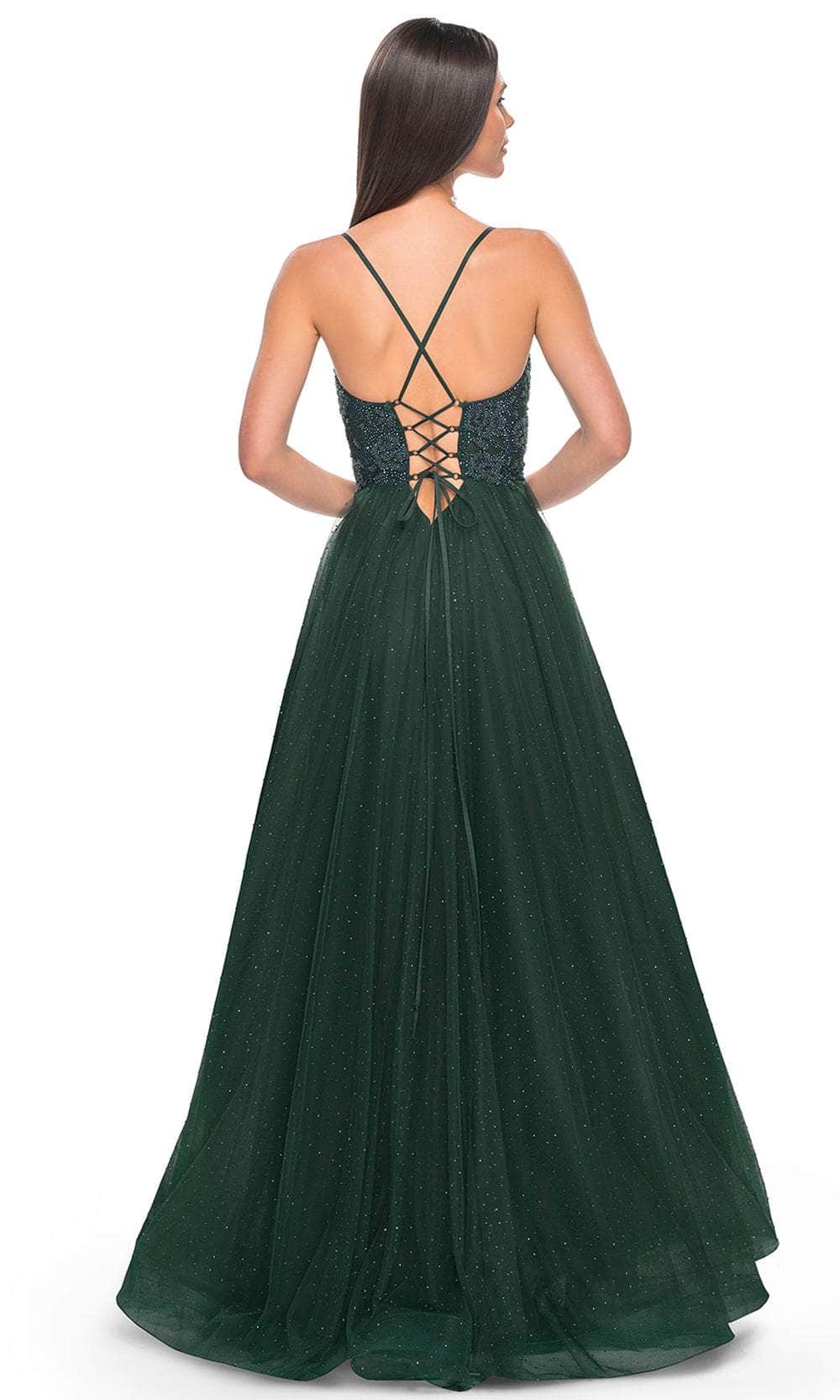La Femme 32020 Beaded Illusion Prom Dress