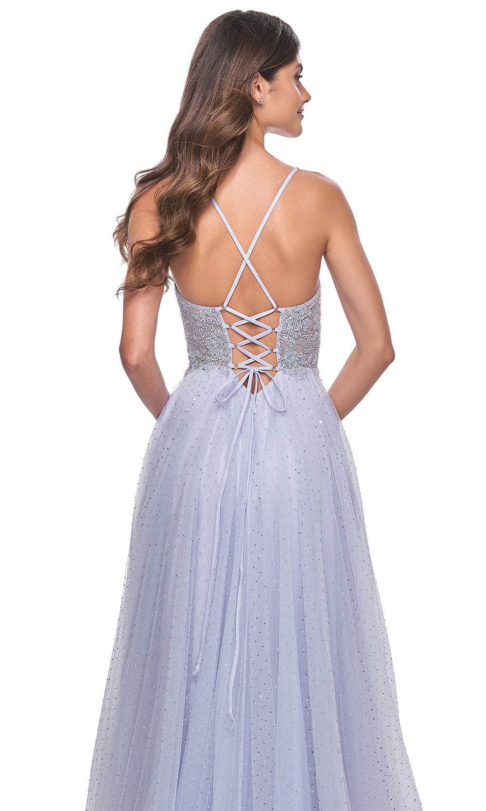 La Femme 32020 Beaded Illusion Prom Dress