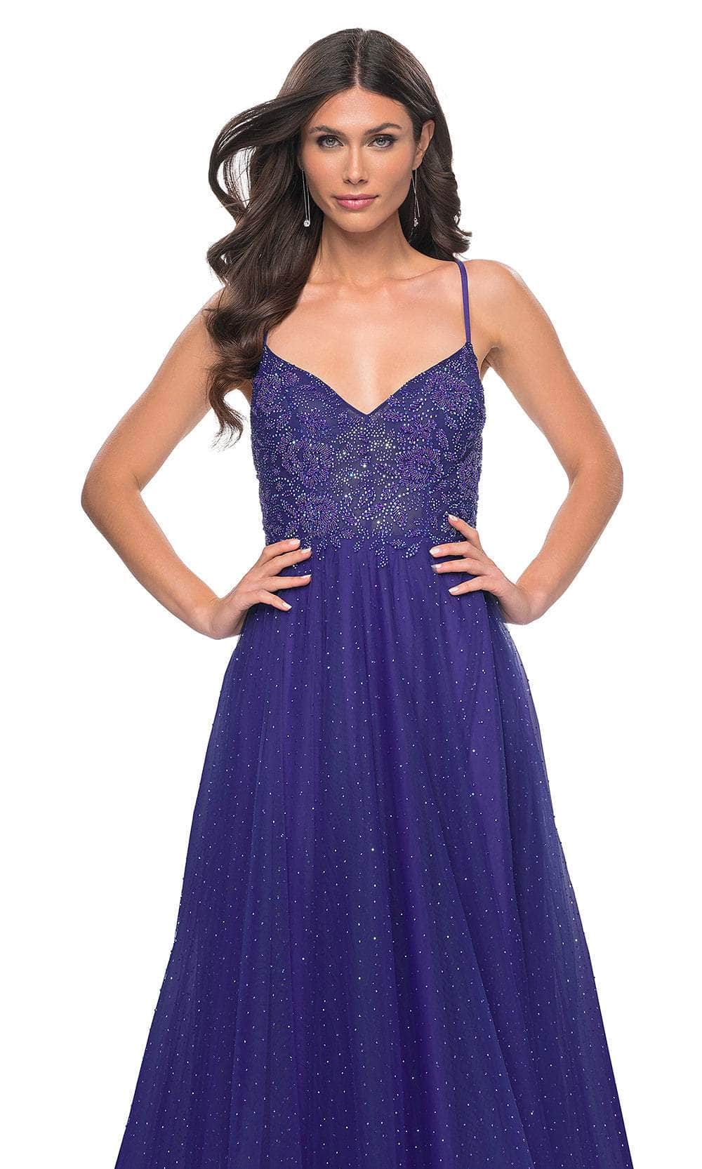 La Femme 32020 Beaded Illusion Prom Dress