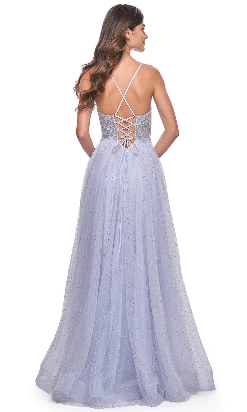 La Femme 32020 Beaded Illusion Prom Dress