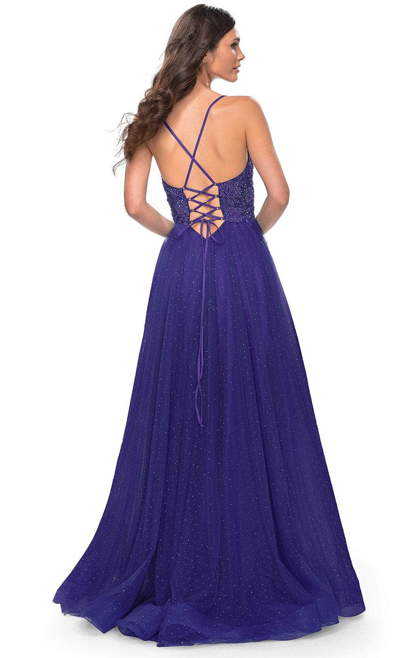 La Femme 32020 Beaded Illusion Prom Dress