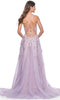 La Femme 32090 V-Neck Beaded Foliage Prom Gown