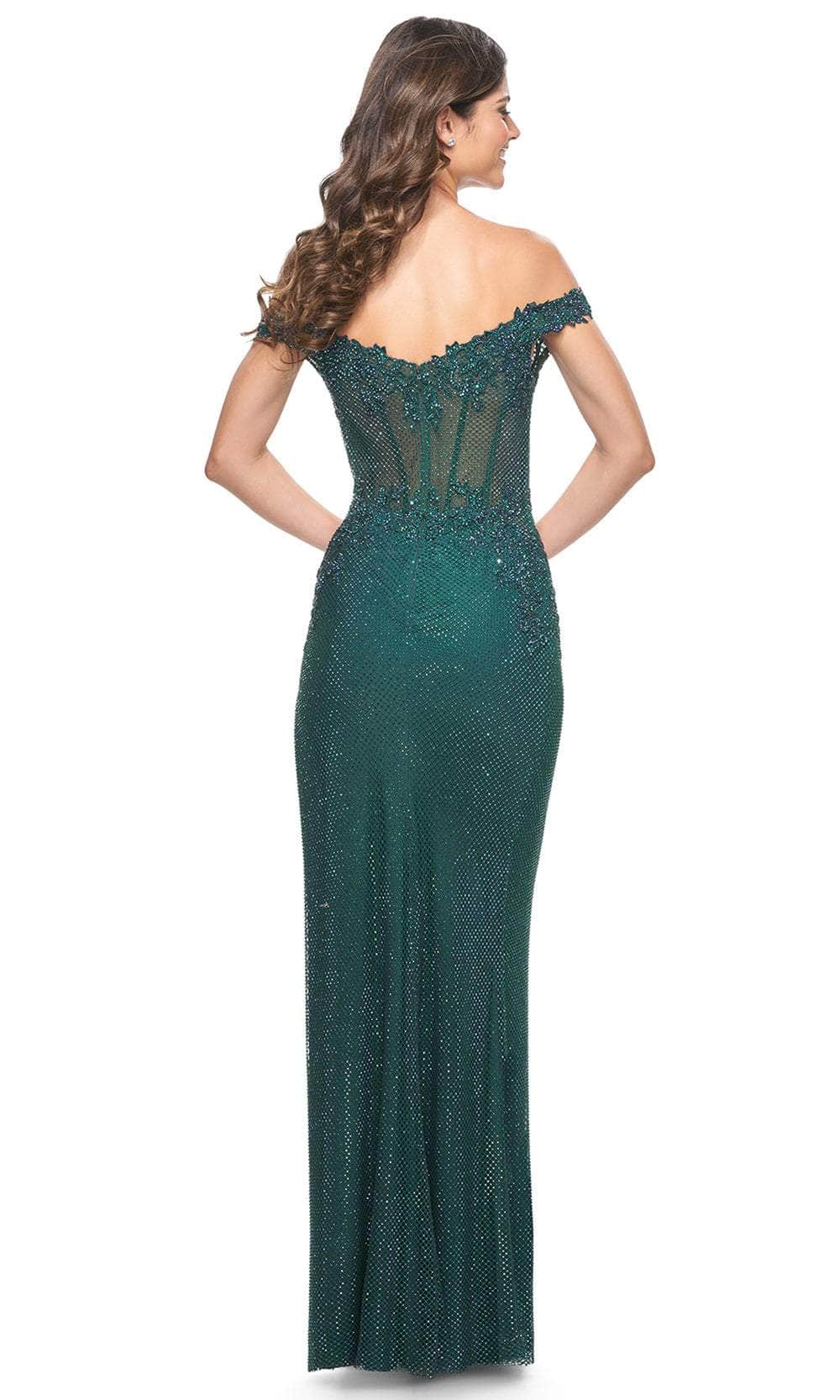 La Femme 32116 Off Shoulder Corset Prom Dress