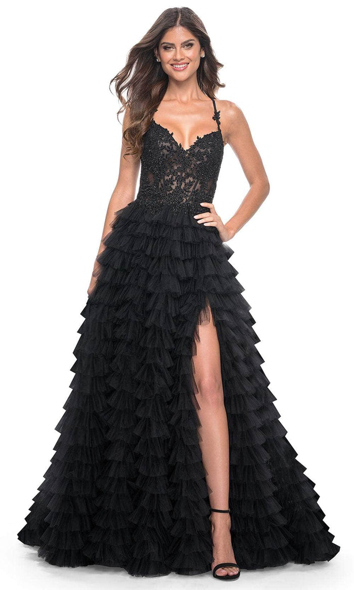 La Femme 32128 Ruffle Tiered Prom Dress