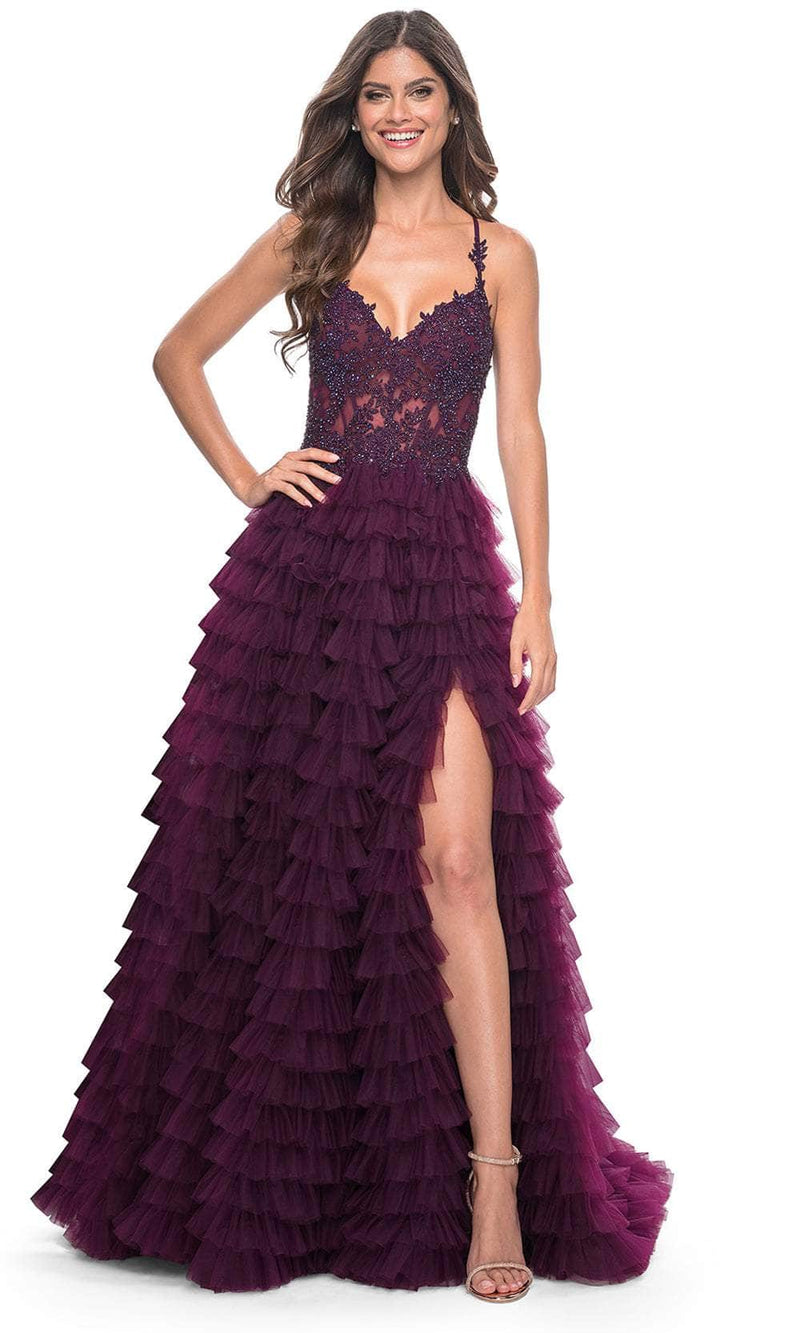 La Femme 32128 Ruffle Tiered Prom Dress