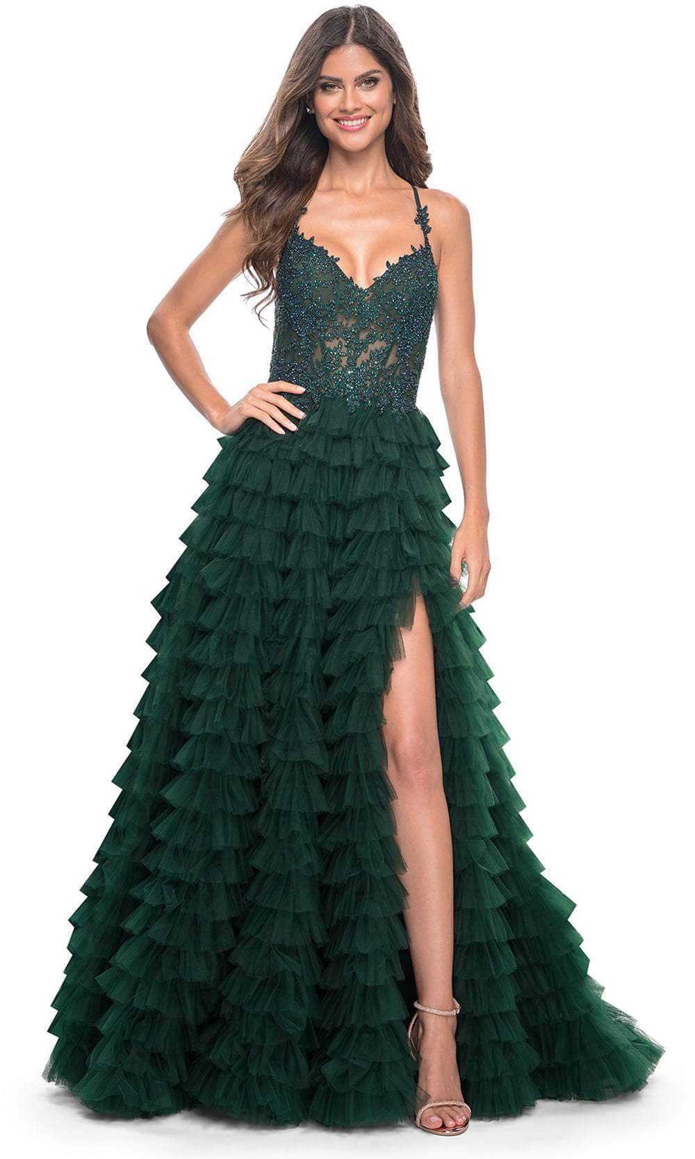 La Femme 32128 Ruffle Tiered Prom Dress