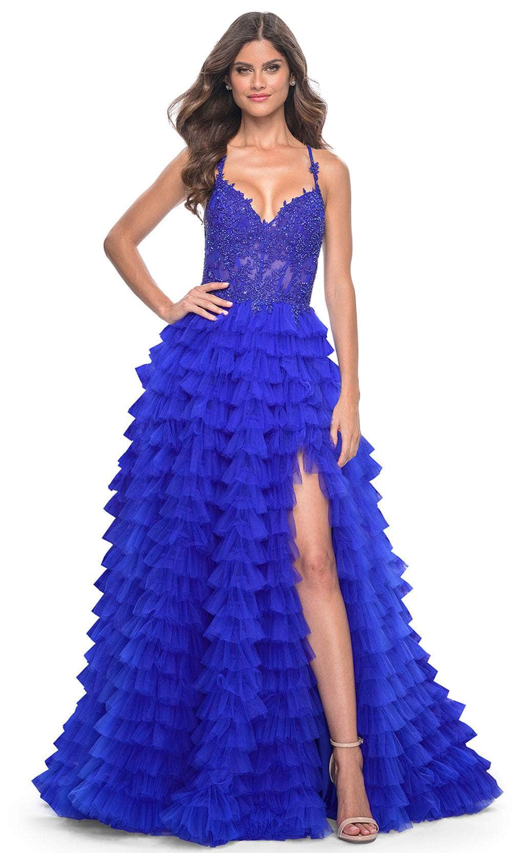 La Femme 32128 Ruffle Tiered Prom Dress