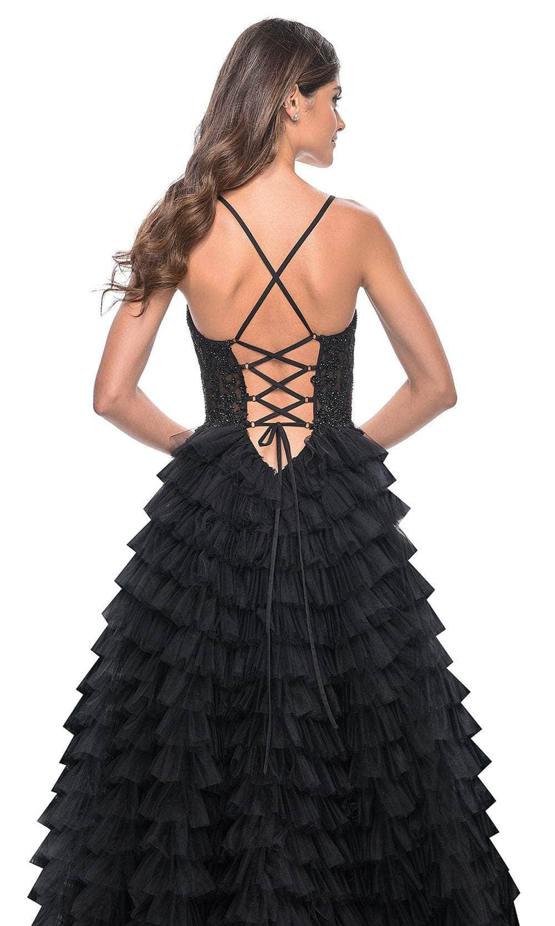 La Femme 32128 Ruffle Tiered Prom Dress