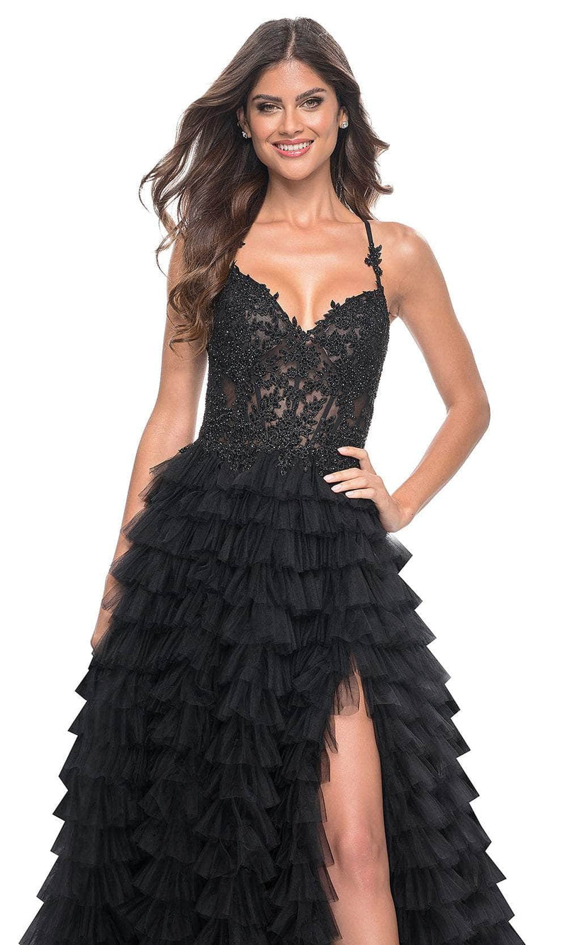 La Femme 32128 Ruffle Tiered Prom Dress