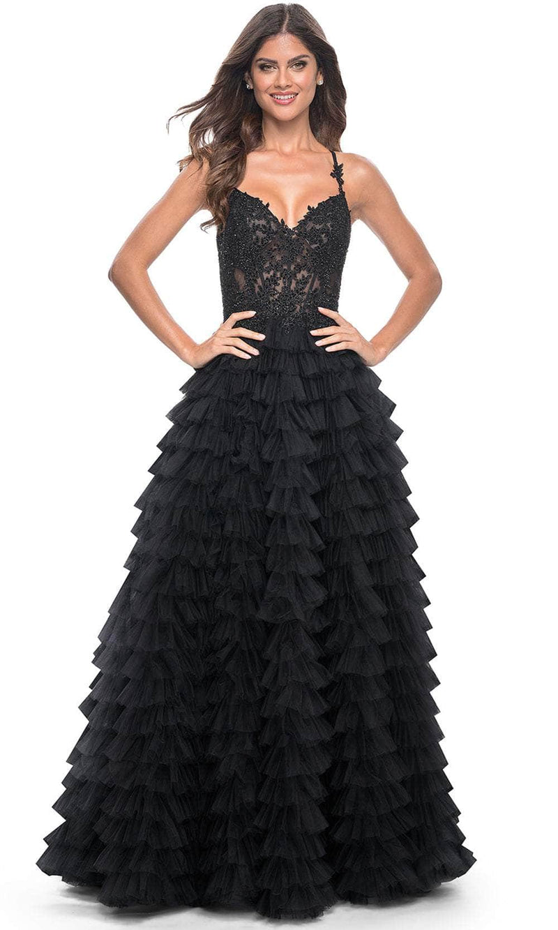 La Femme 32128 Ruffle Tiered Prom Dress