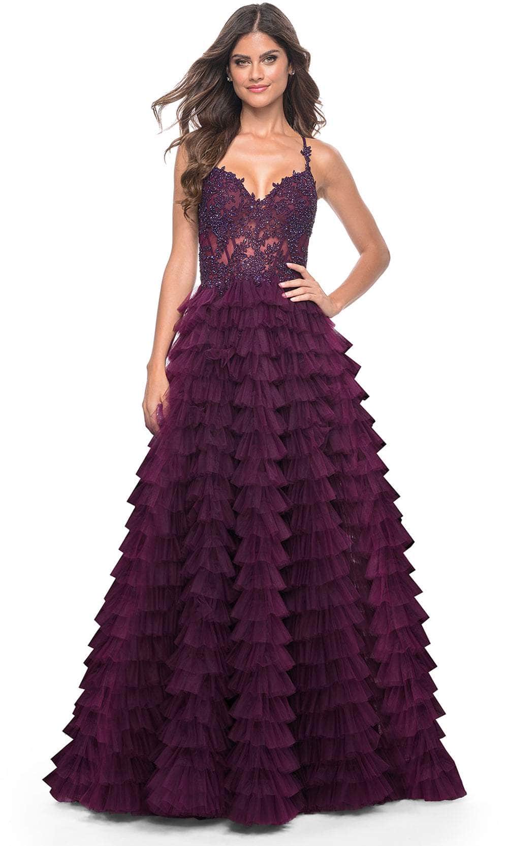 La Femme 32128 Ruffle Tiered Prom Dress