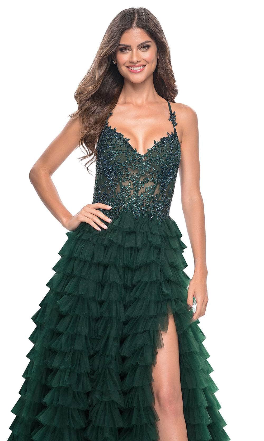 La Femme 32128 Ruffle Tiered Prom Dress