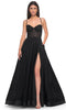 La Femme 32135 Fishnet Bodice Prom Dress