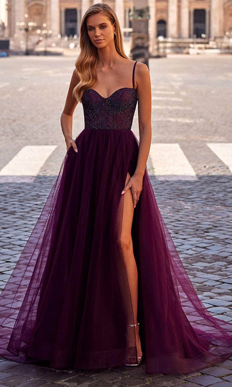 La Femme 32135 Fishnet Bodice Prom Dress