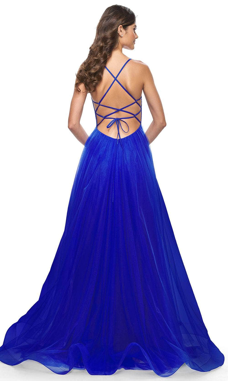 La Femme 32135 Fishnet Bodice Prom Dress