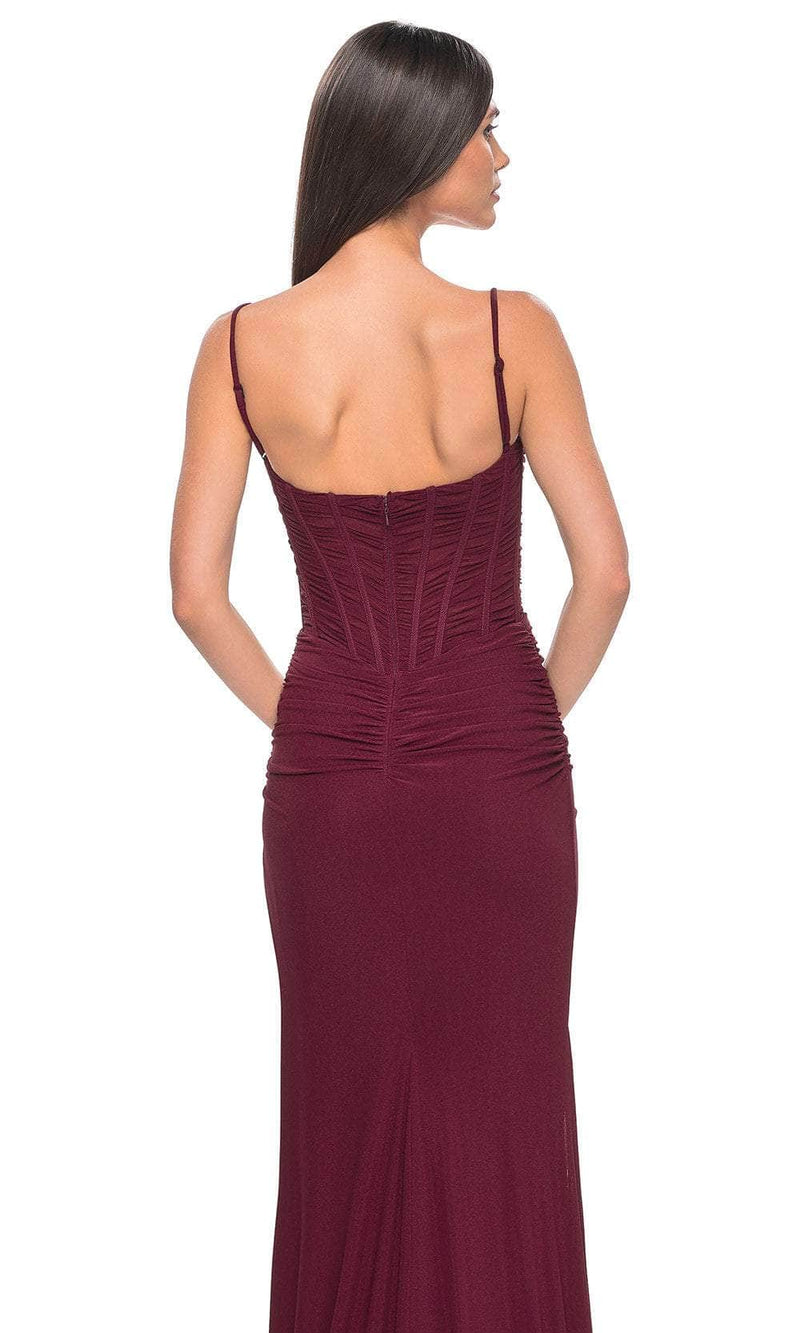 La Femme 32161 Corset High Slit Prom Dress