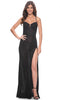 La Femme 32210 Sleeveless Rhinestone Net Prom Dress