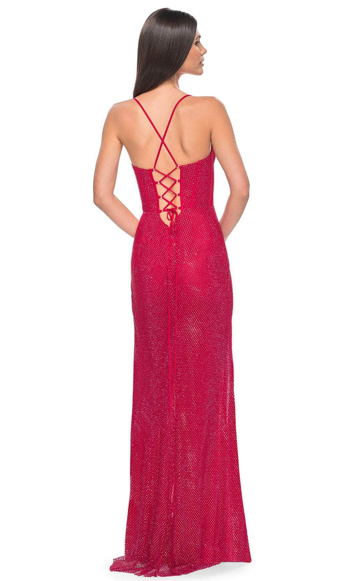 La Femme 32210 Sleeveless Rhinestone Net Prom Dress