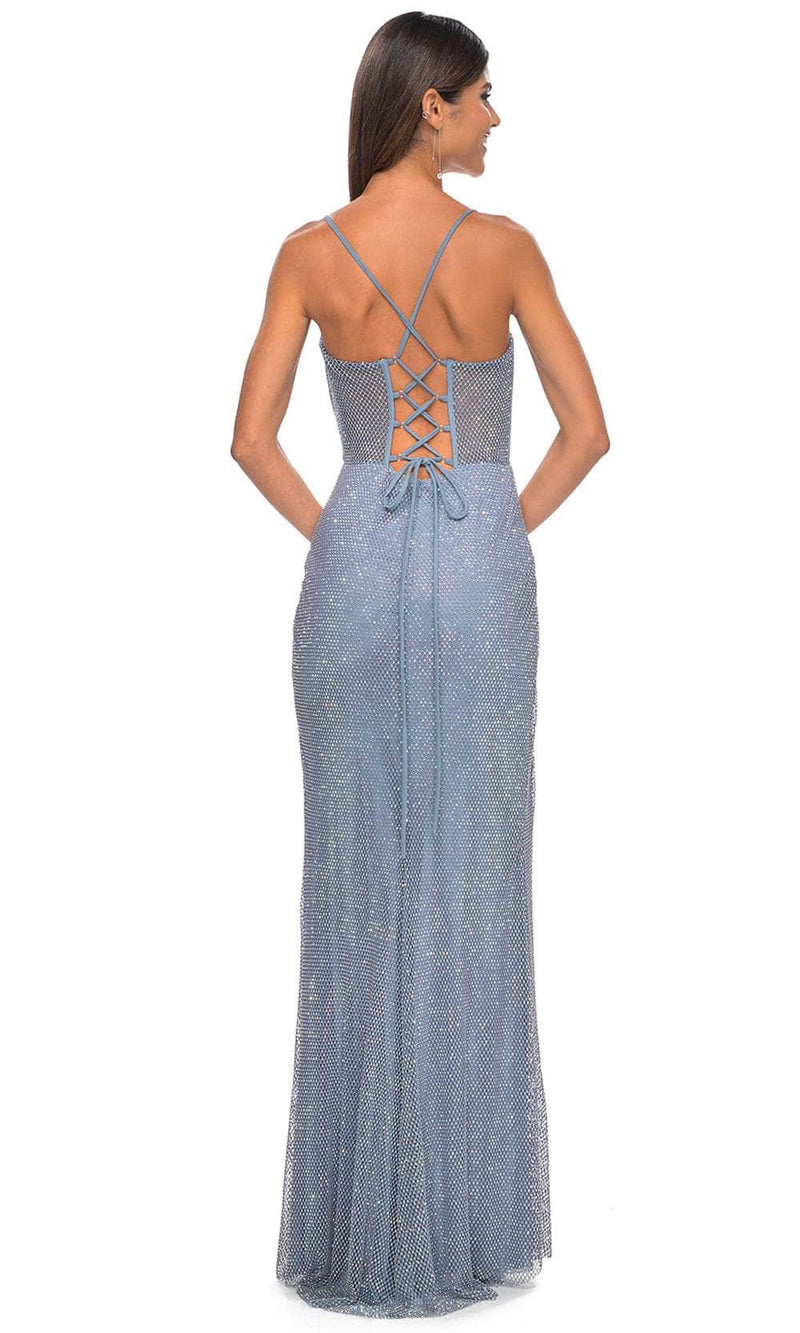 La Femme 32227 Bustier Net Prom Dress by La Femme
