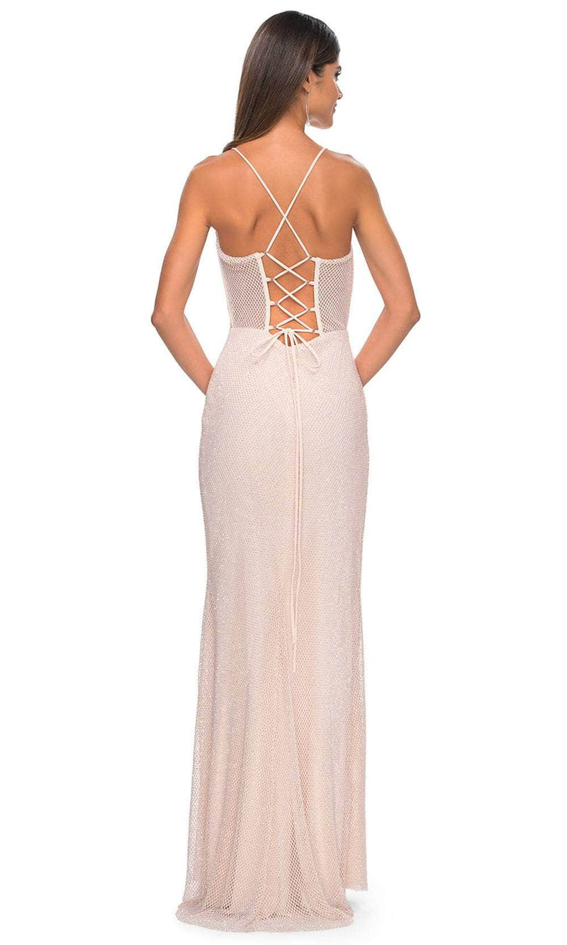 La Femme 32227 Bustier Net Prom Dress by La Femme