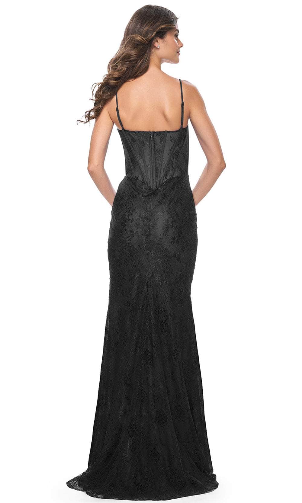 La Femme 32231 Sheer Lace Bodice Prom Dress